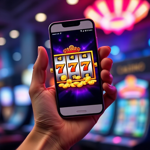 Mobile Slots Bonanza played on a smartphone, JokerSlots Asean mobile casino